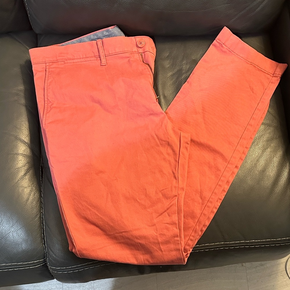 J. Crew Coral Orange Chino Pants